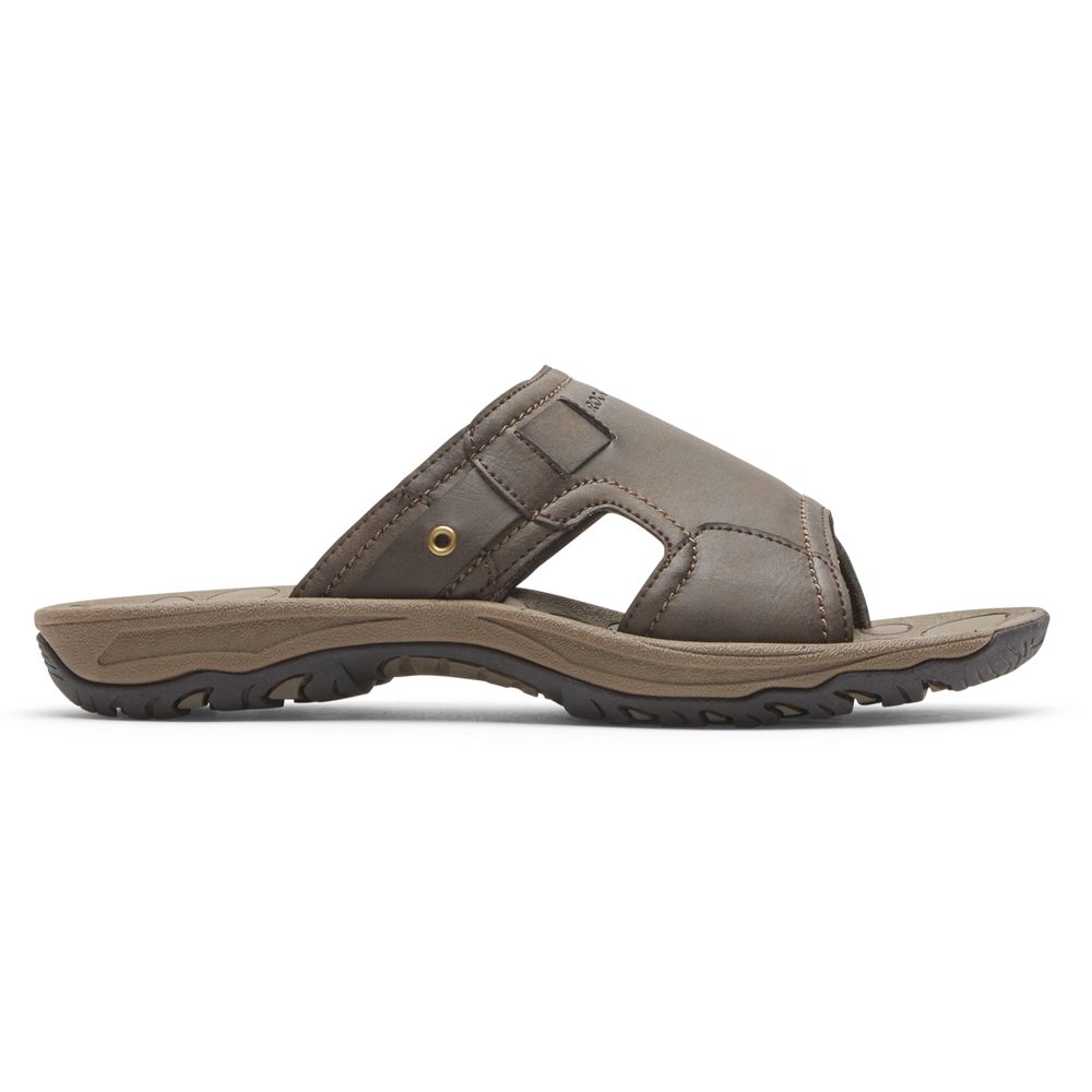 Rockport Canada Hayes Slide - Mens Sandals Brown (VAT318402)